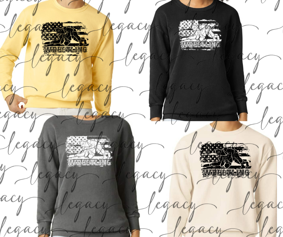 Flag Wrestlers Wrestling 2025 Comfort Color Top Options