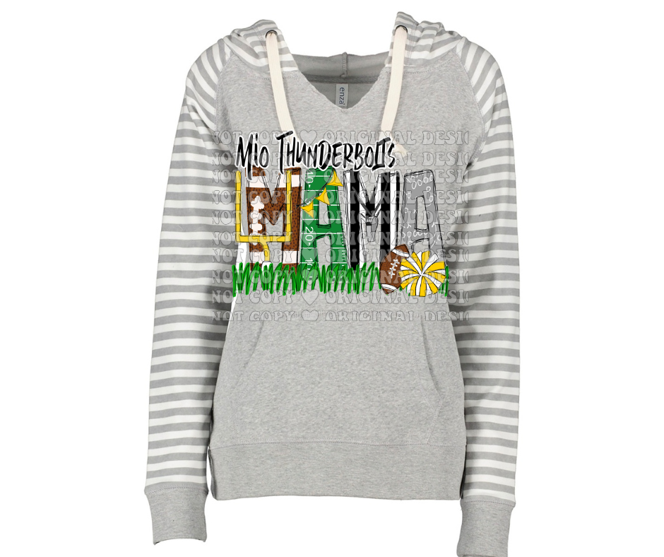 Thunderbolts Mama with optional sleeve detail Striped Sleeves Hoodie Top Options Mio Thunderbolts 2025
