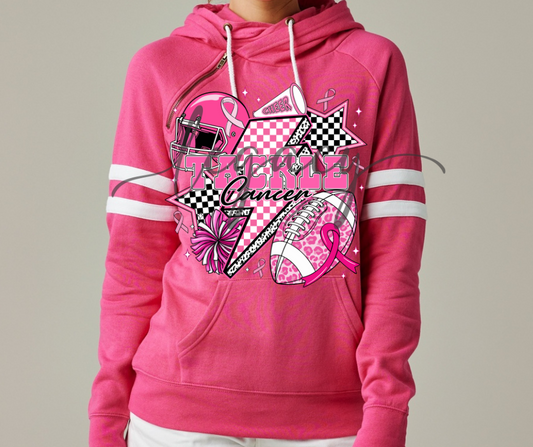Football & Cheer Pink Out Double Hood Top Options Falcon Pink Out Football Ogemaw Browns 2025