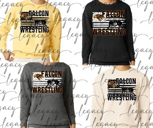 Falcon Flag Comfort Color Top Options Falcon Wrestling 2025