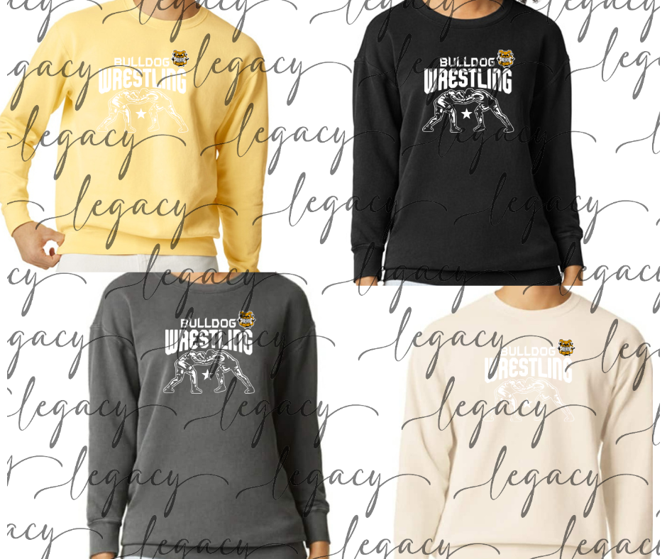 Bulldog Wrestling Wrestlers Comfort Color Top Options Bulldogs 2025