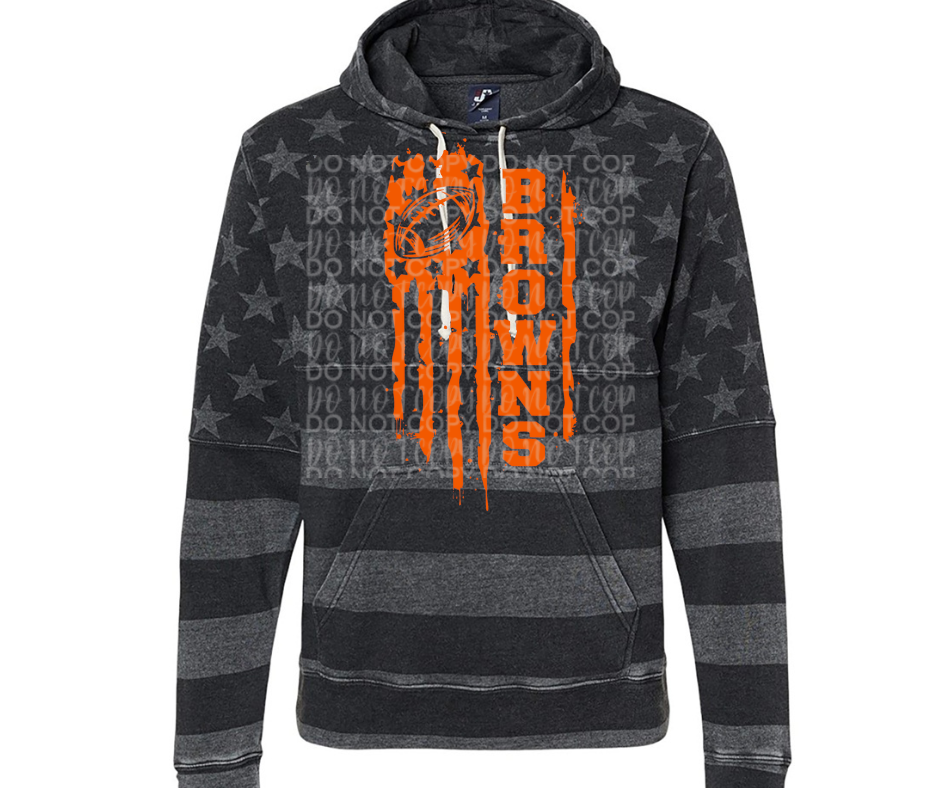 Ogemaw Browns 2025 Flag Specialty Name Brand Hoodie Options