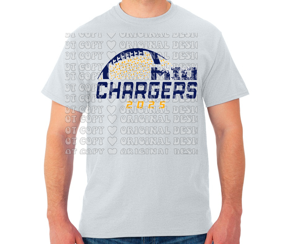 Chargers Football detail Cotton/Poly Blend Top Options Mio Chargers 2025