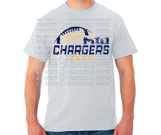Chargers Football detail Cotton/Poly Blend Top Options Mio Chargers 2025