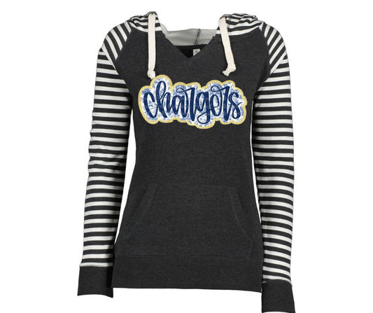 Chargers script Long Sleeve Color Block Top Mio Chargers 2025