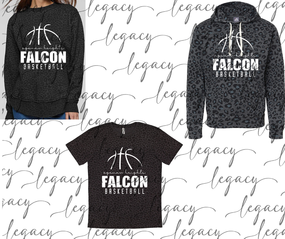 Ogemaw Heights Falcon Basketball Black Leopard Women's Top Options Falcon Basketball 2025