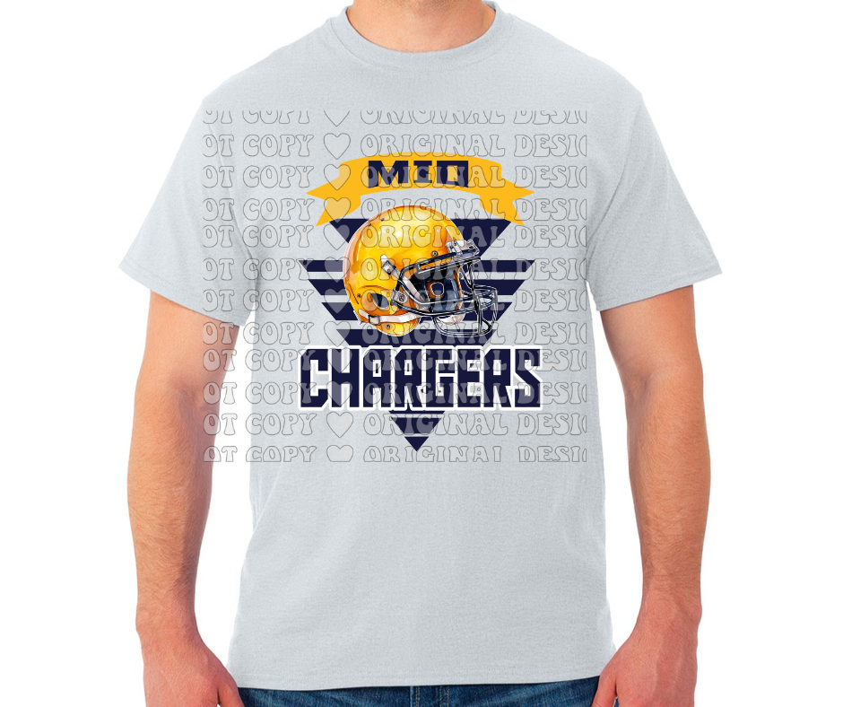 Chargers Banner Cotton/Poly Blend Top Options Mio Chargers 2025