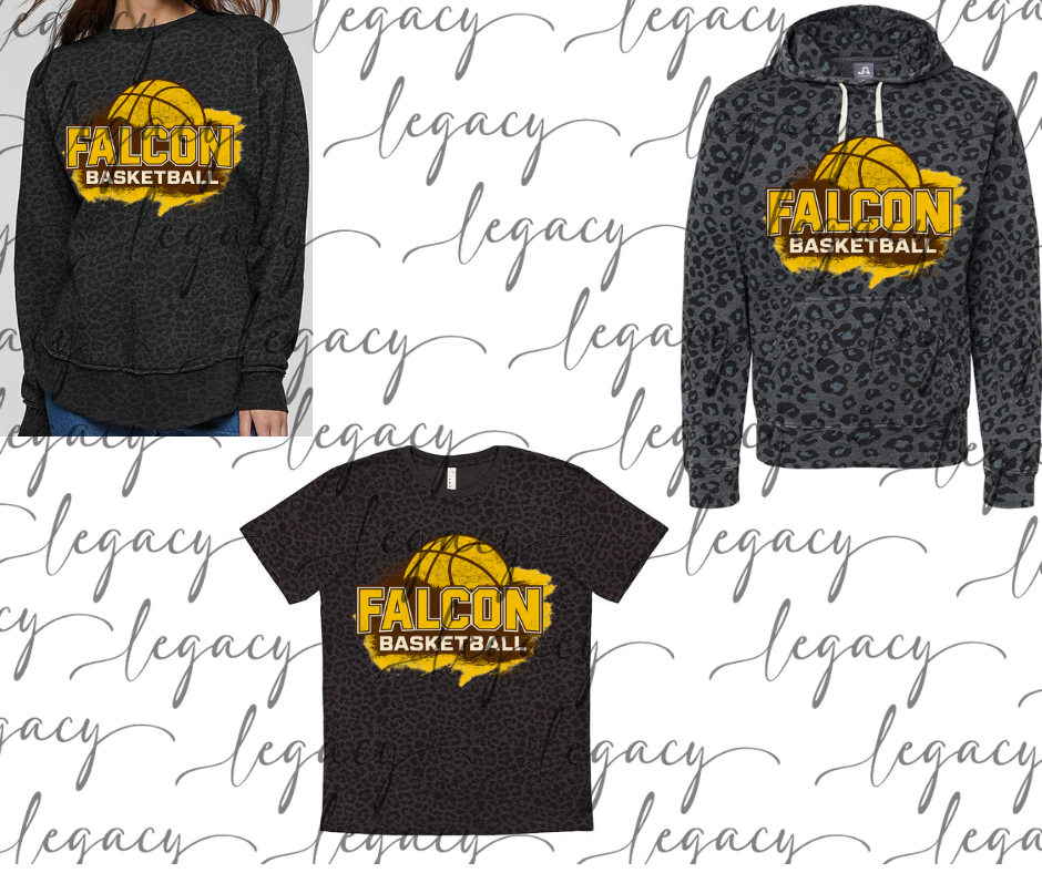 Falcon Basketball Splash Black Leopard Women's Top Options Falcon Basketball 2025