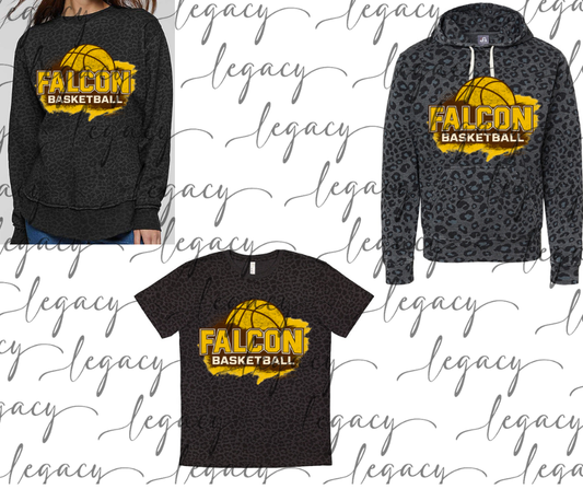 Falcon Basketball Splash Black Leopard Women's Top Options Falcon Basketball 2025