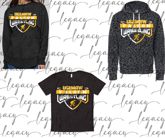 Ogemaw Falcon Wrestling Wrestler Black Leopard Women's Top Options Falcon Wrestling 2025