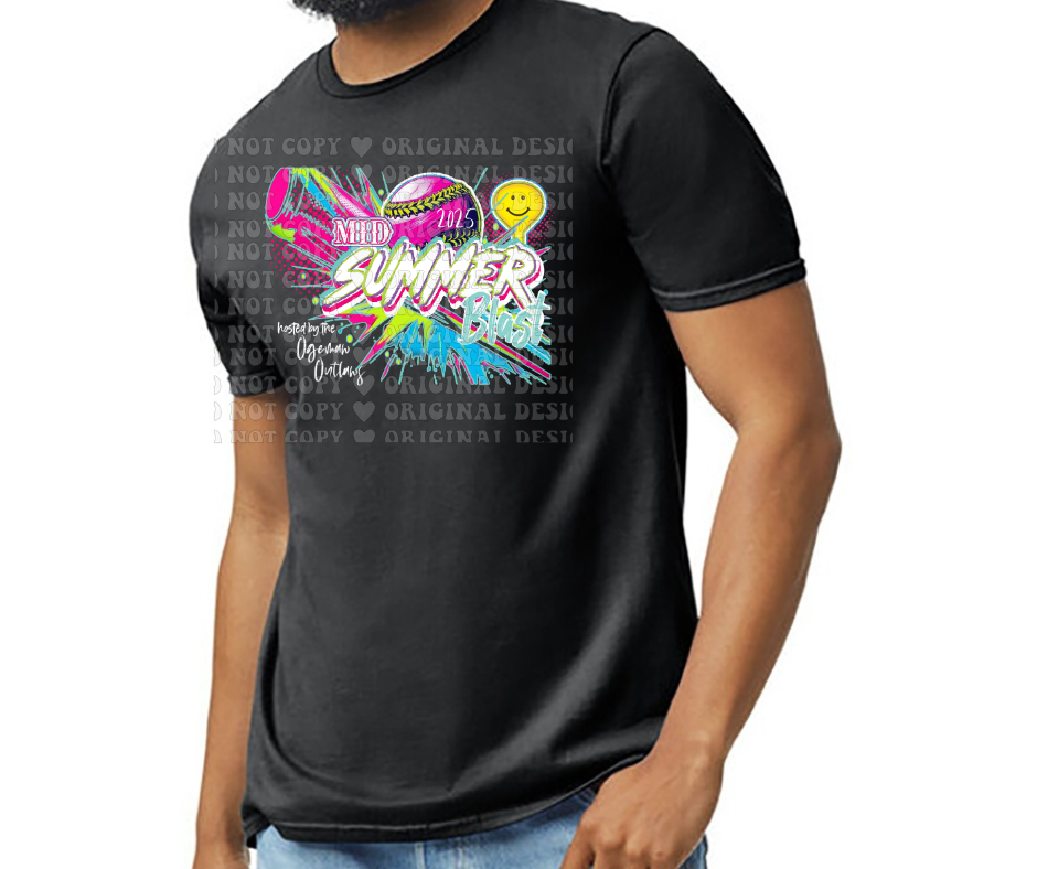 Mid Summer Blast 2025 Grey & Black Top Options