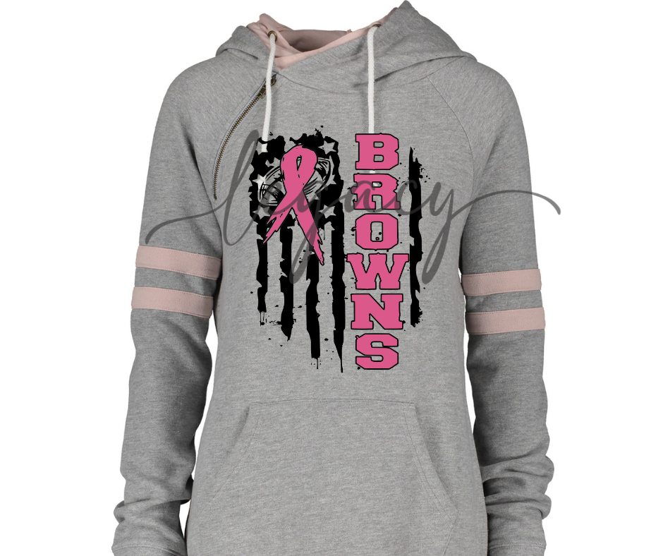 Football Flag Pink Out Double Hood Top Options Falcon Pink Out Football Ogemaw Browns 2025