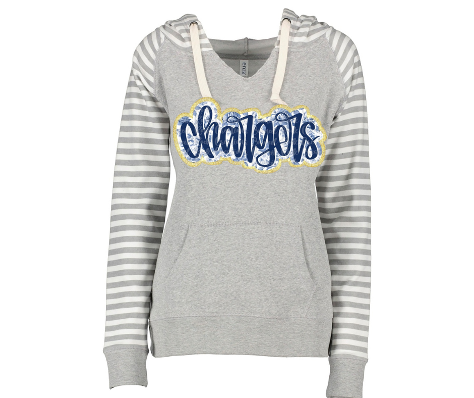 Chargers script Long Sleeve Color Block Top Mio Chargers 2025