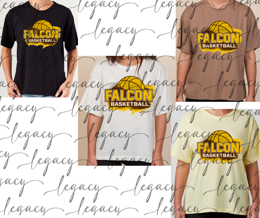 Falcon Basketball Splash Boxy Women's Tee Multi Color Options Falcon Basketball 2025