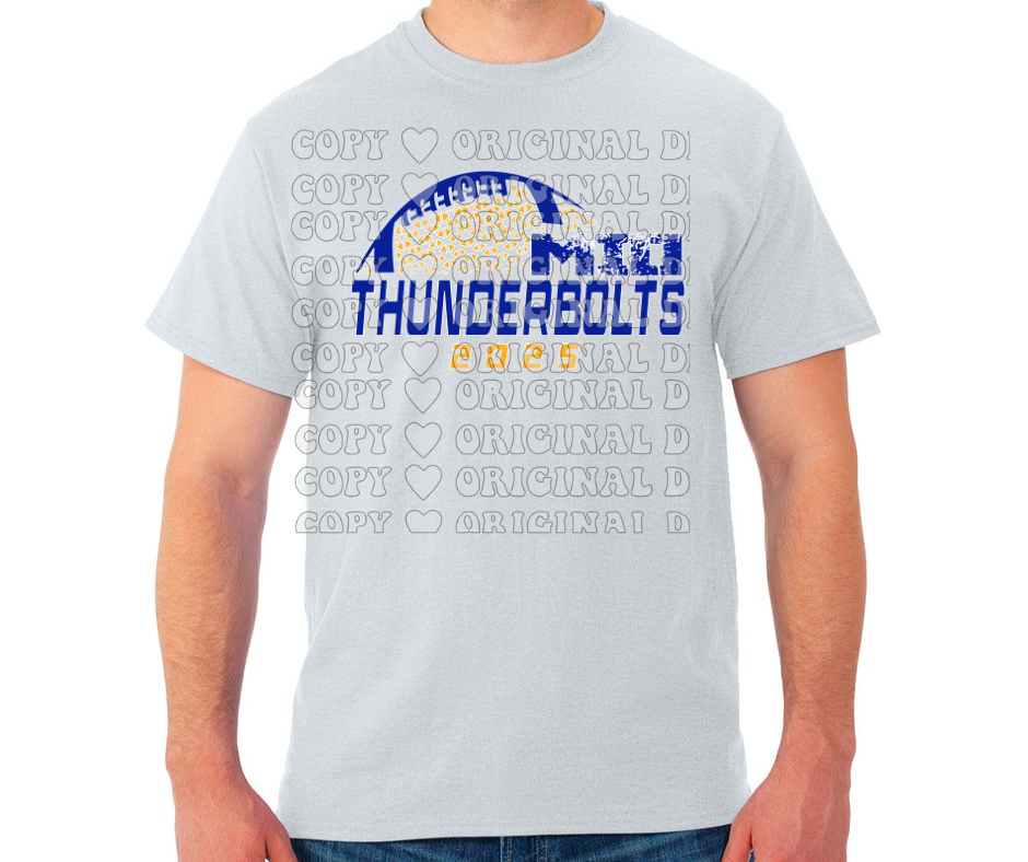 Thunderbolts Football detail Cotton/Poly Blend Top Options Mio Thunderbolts 2025