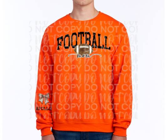 Football Mom Custom Sleeve Detail Cotton/Poly Blend Top Options Ogemaw Browns 2025 Falcon Football