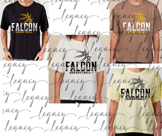 Falcon Basketball Boxy Women's Tee Multi Color Options Falcon Basketball 2025
