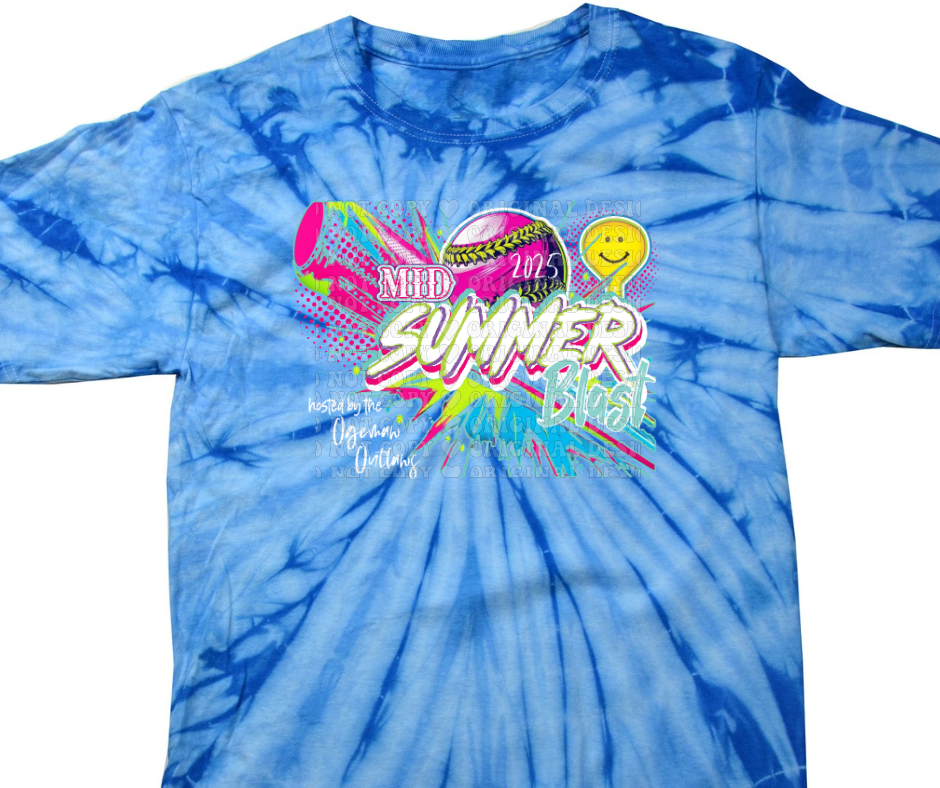 Mid Summer Blast 2025 Tie Dye Tee Options