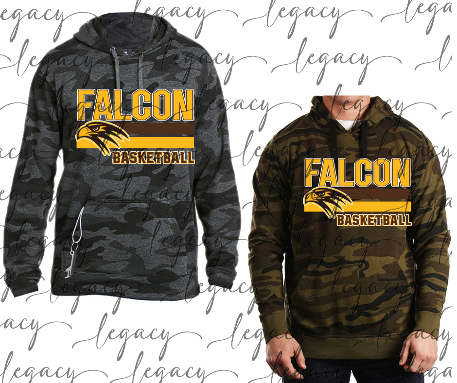 Falcon Basketball Stripes CAMO Hoodie Options Falcon Basketball 2025