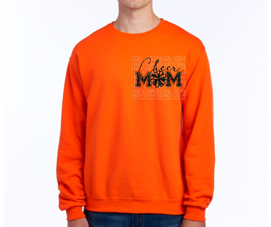 Cheer Mom Custom Last Name Cotton/Poly Blend Top Options Ogemaw Browns 2025 Falcon Football