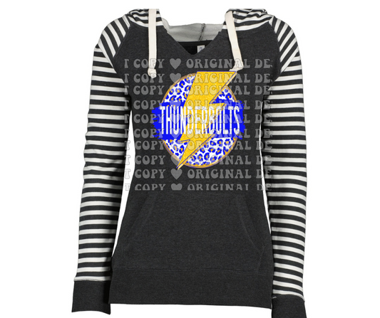 Thunderbolts Circle Leo Lightning Striped Sleeves Hoodie Top Options Mio Thunderbolts 2025