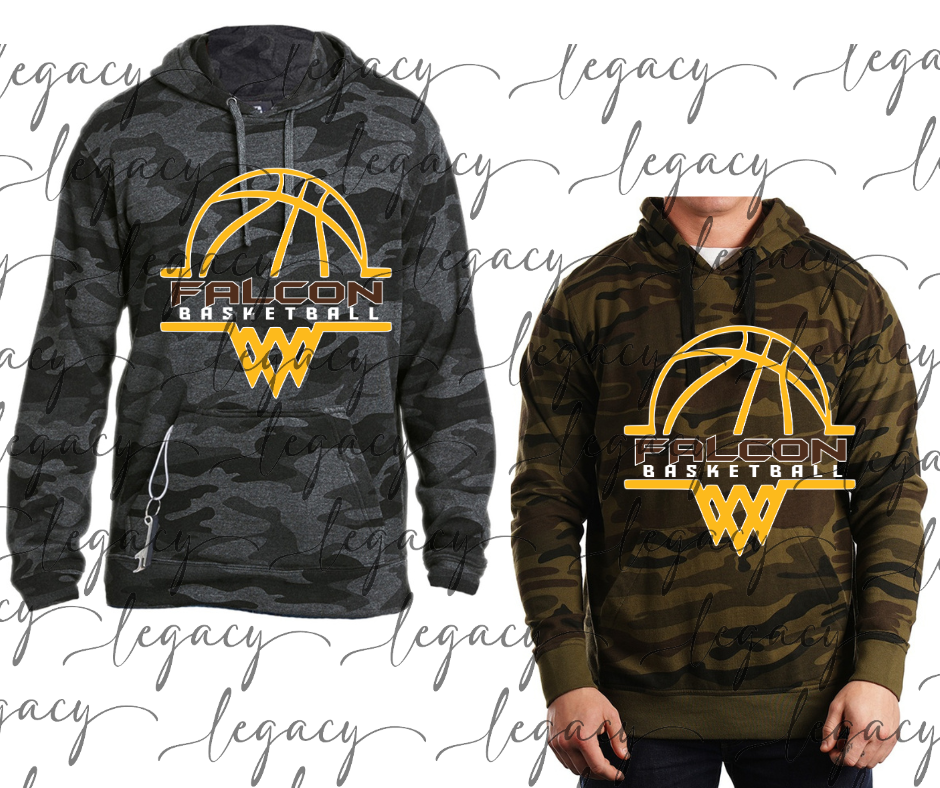 Falcon Basketball Net CAMO Hoodie Options Falcon Basketball 2025