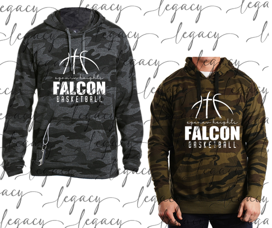 Ogemaw Heights Falcon Basketball CAMO Hoodie Options Falcon Basketball 2025