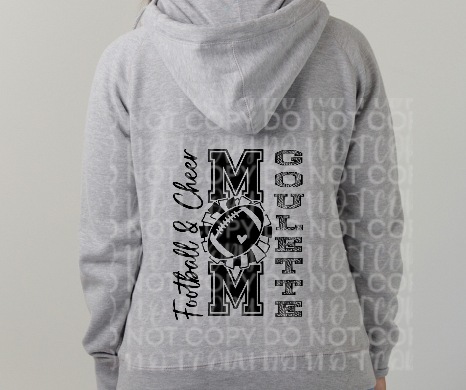 Mom of Both Football & Cheer Cowl Neck Top Options Falcon Football Ogemaw Browns 2025