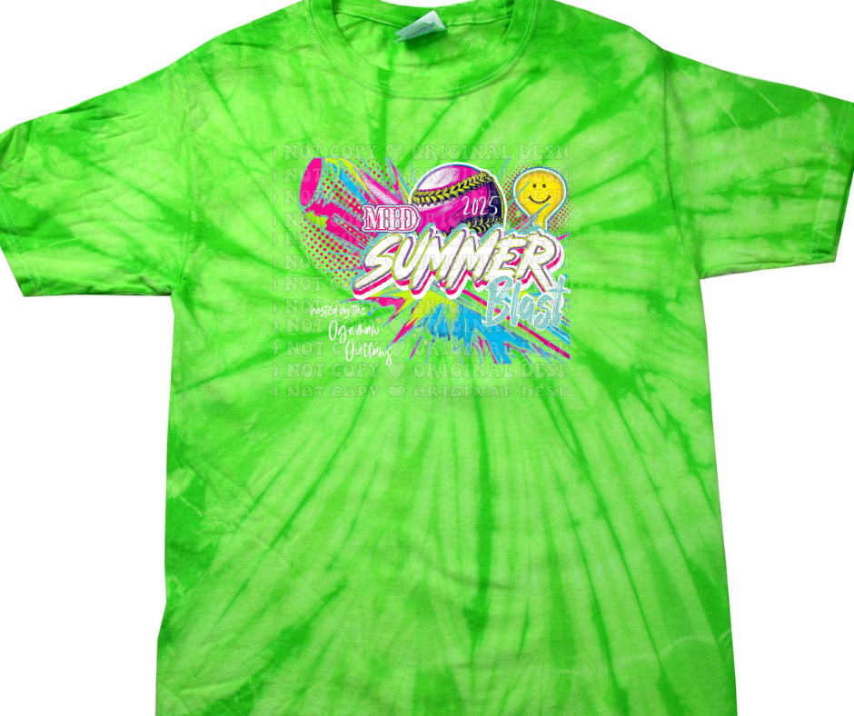 Mid Summer Blast 2025 Tie Dye Tee Options