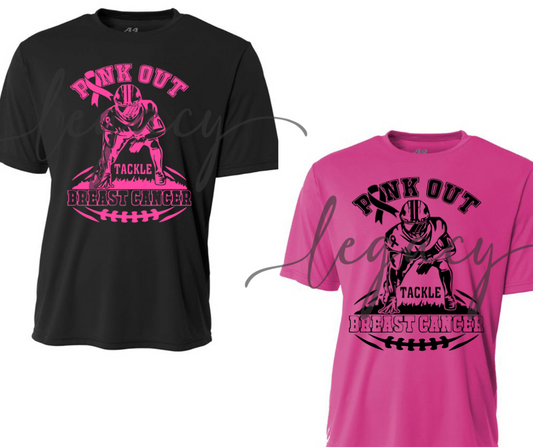 Football Player PINK OUT Football Performance Dri Fit Top Options Ogemaw Browns Falcon Football 2025