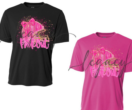 PINK OUT Football Helmet Performance Dri Fit Top Options Ogemaw Browns Falcon Football 2025