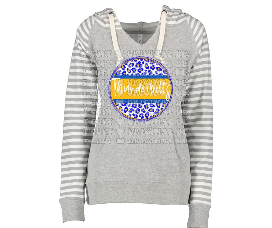 Thunderbolts Circle Leo Striped Sleeves Hoodie Top Options Mio Thunderbolts 2025