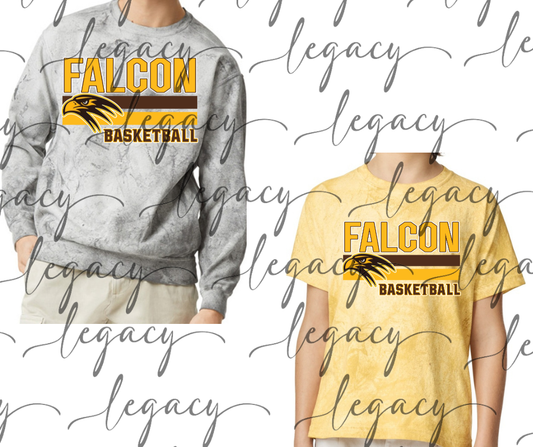 Falcon Basketball Stripes Comfort Colors Smoke Top Options Falcon Basketball 2025