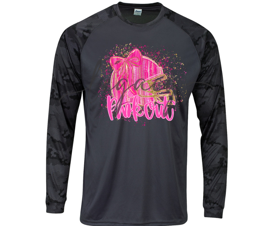 PINK OUT Football Helmet Performance Dri Fit Top Options Ogemaw Browns Falcon Football 2025