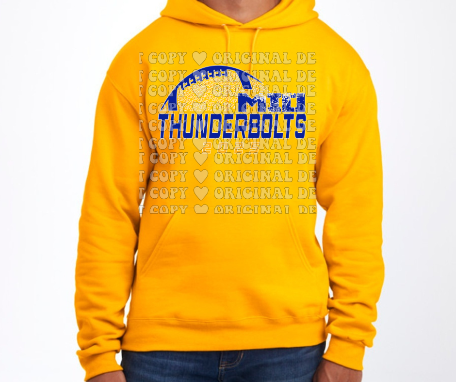 Thunderbolts Football detail Cotton/Poly Blend Top Options Mio Thunderbolts 2025