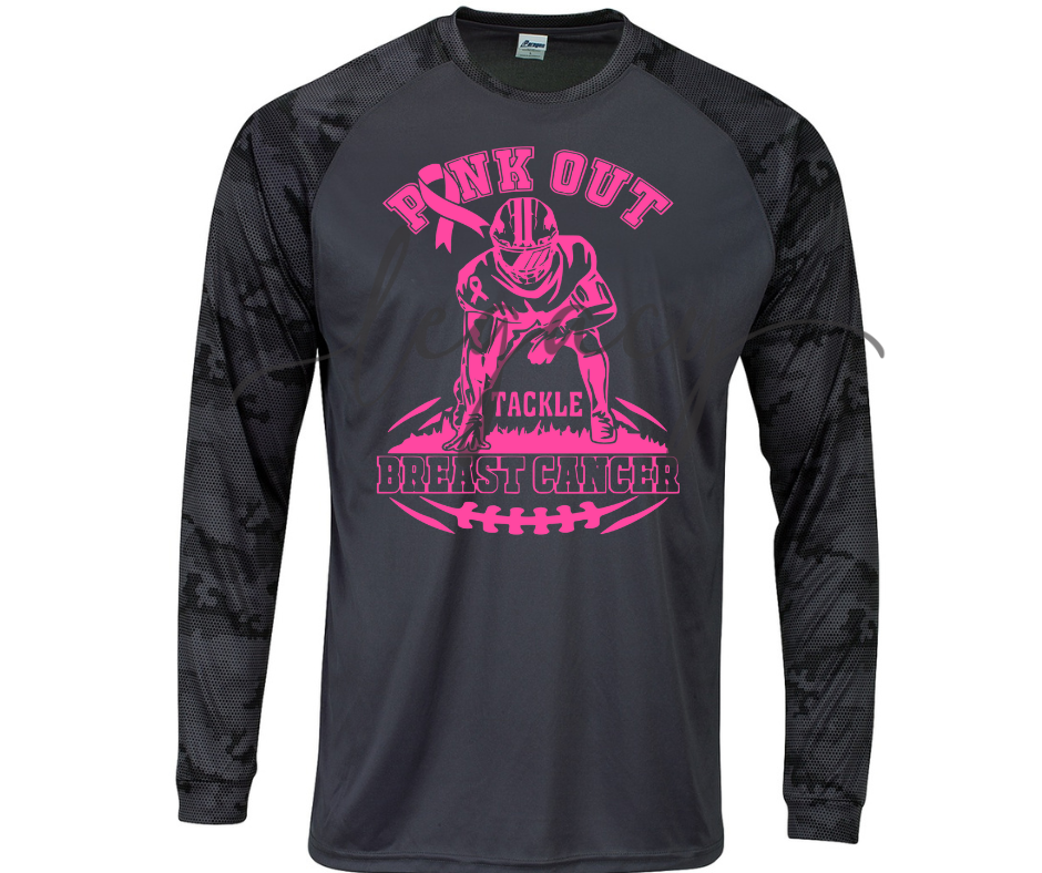 Football Player PINK OUT Football Performance Dri Fit Top Options Ogemaw Browns Falcon Football 2025