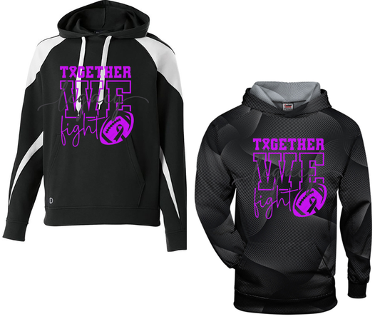 Purple Game Falcon Football Together We Fight Specialty Hoodies