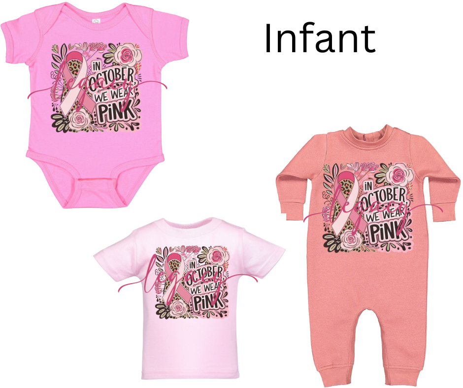 In October We Wear Pink Pink Cotton/Poly Blend Top Options PinkOut