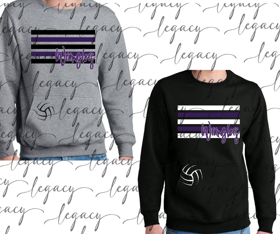 Pocket Detail Crewneck Multi Teams Schools Options Youth & Adult Top