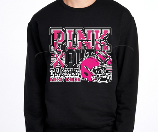 Pink Out Football Black & Grey Cotton/Poly Blend Top Options Pink Out Football 2025 Ogemaw Browns