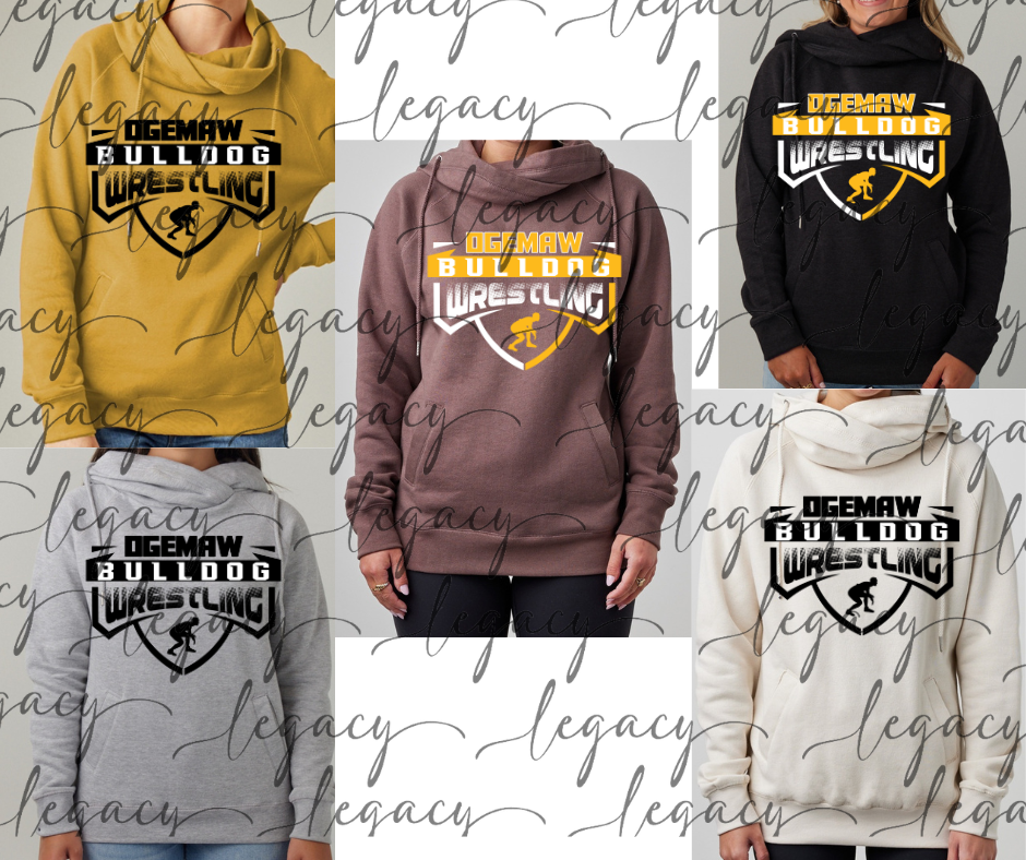 Ogemaw Bulldog Wrestling Wrestler Cowl Neck Top Options Bulldogs 2025