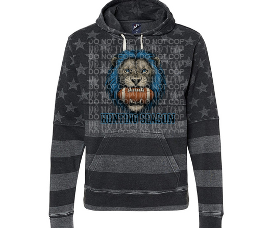 Lions Football Hunting Season Specialty Name Brand Hoodie Options One Pride