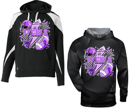 Purple Game Falcon Football Tackle Cancer Specialty Hoodies