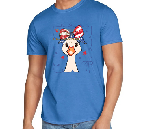 Silly goose cutesy 4th Red White & Blue American Pride America Freedom 2025