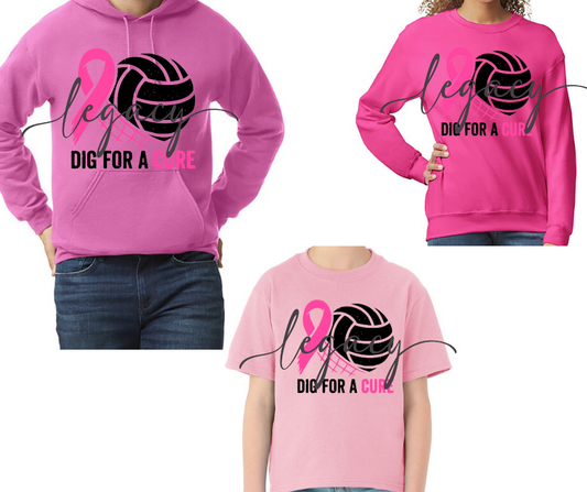 PINK Cotton/Poly Blend Top Options Pink Out Volleyball Dig 2025