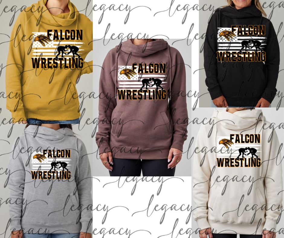 Falcon Flag Cowl Neck Top Options Falcon Wrestling 2025