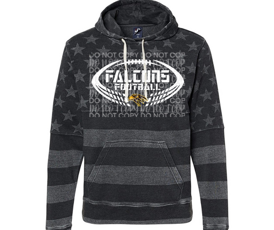 Falcon Football Split ball Specialty Name Brand Hoodie Options