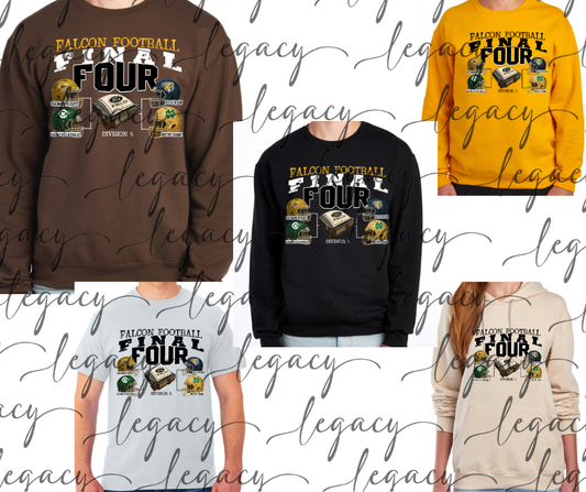 FINAL FOUR 2025 Falcon Football Cotton/Poly Blend Multi Color Top Options