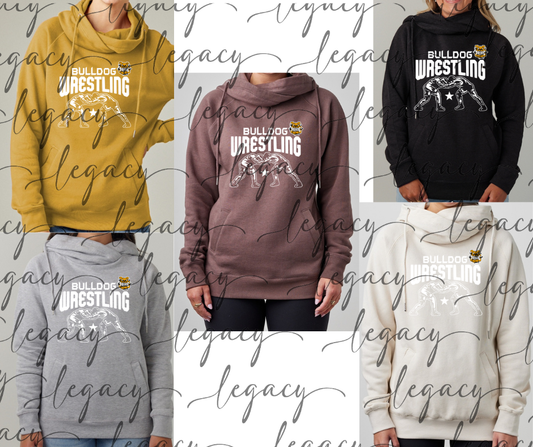 Bulldog Wrestling Wrestlers Cowl Neck Top Options Bulldogs 2025