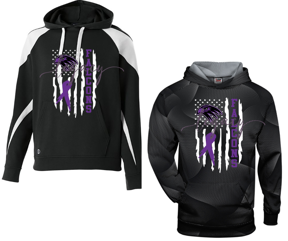 Purple Game Falcon Football Flag Specialty Hoodies